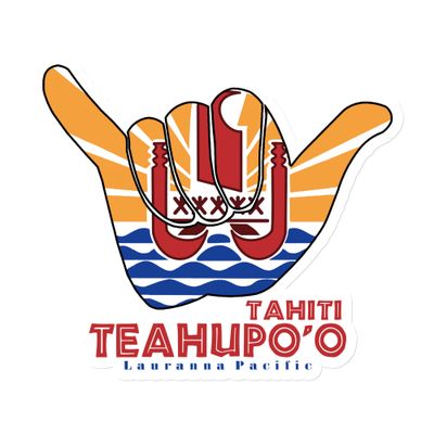 Teahupoo Surfing Hand Sign Tahiti Flag Magnet
