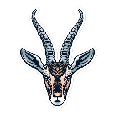 African Gazelle Portrait Sticker