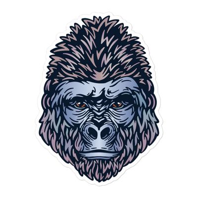 African Gorilla Portrait Sticker