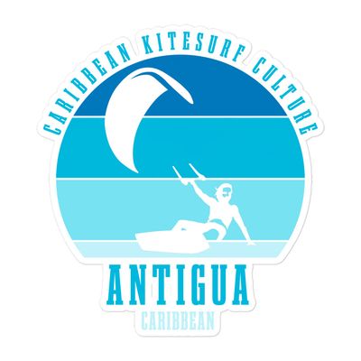 Antigua Kitesurfing Culture Blue Sticker