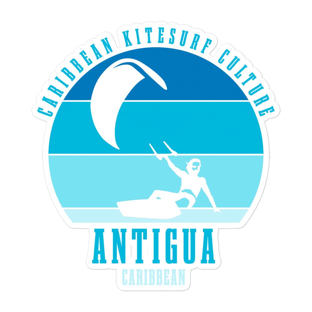 Antigua Kitesurfing Culture Blue Sticker