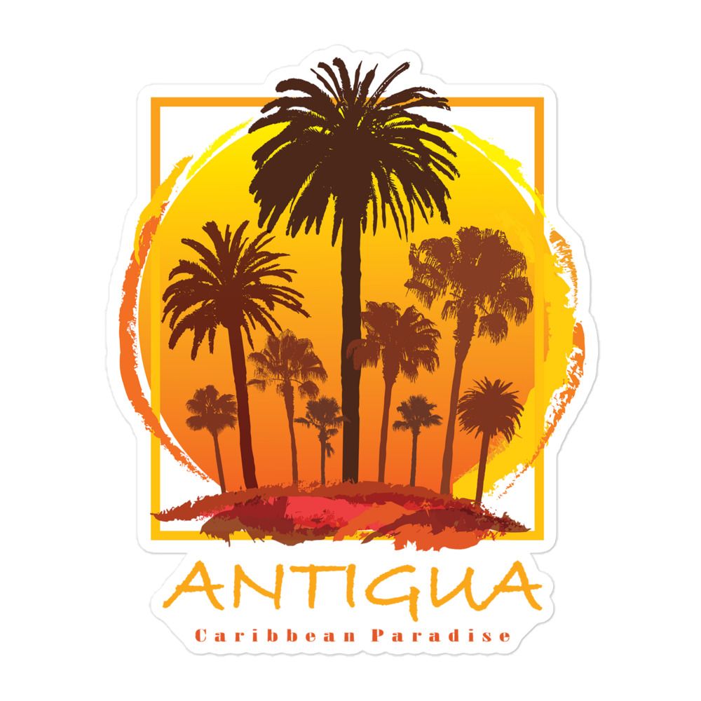 Antigua Sunset Palms Sticker