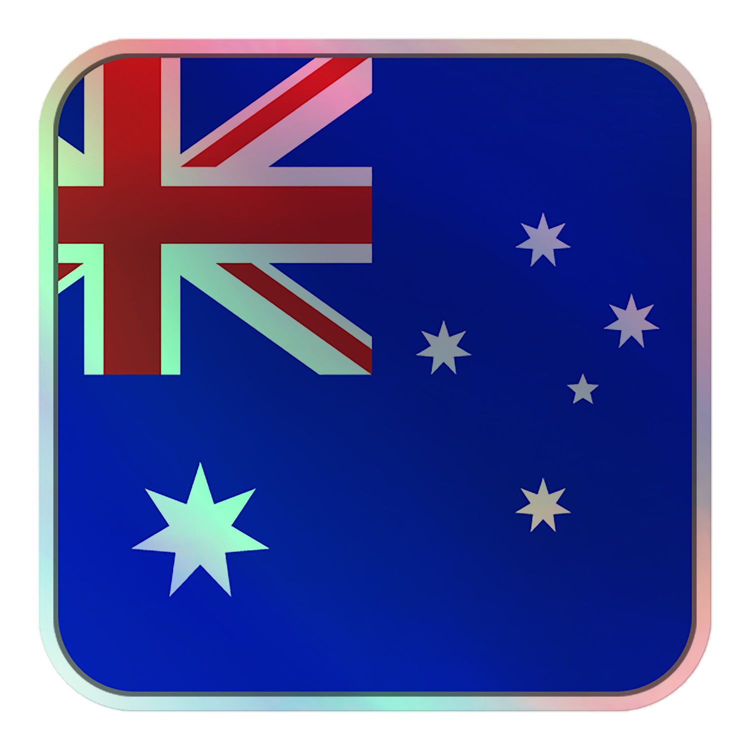 Australia Flag Holographic Sticker