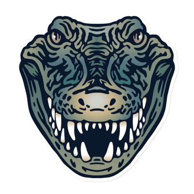 Australian Crocodile Portrait Magnet