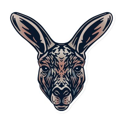 Australian Kangaroo Portrait Magnet