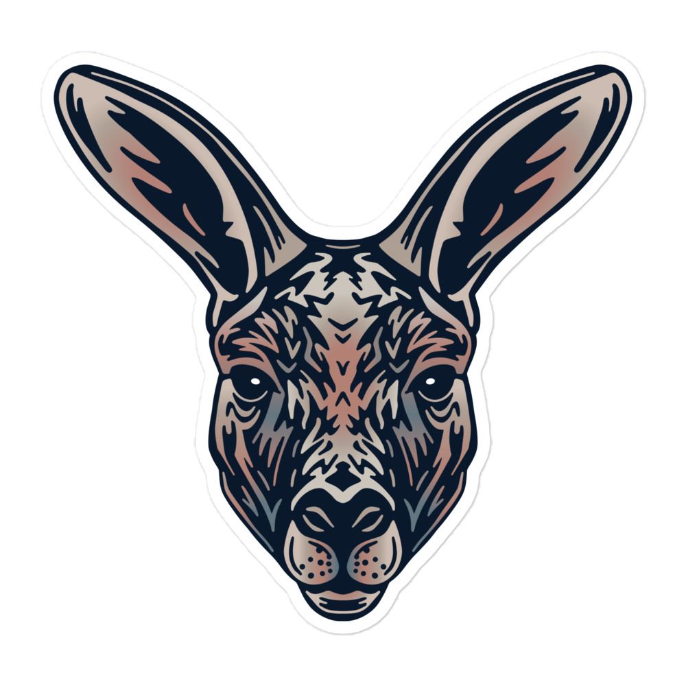 Australian Kangaroo Portrait Sticker