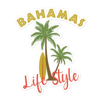 Bahamas Tropical Life Style Sticker