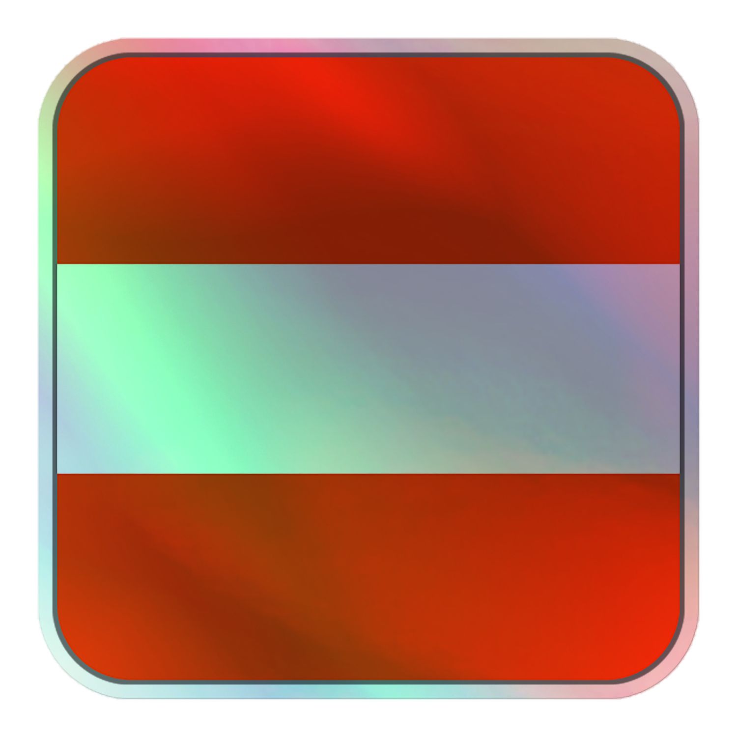 Austria Flag Holographic Sticker