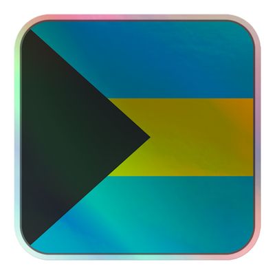 Bahamas Flag Holographic Sticker