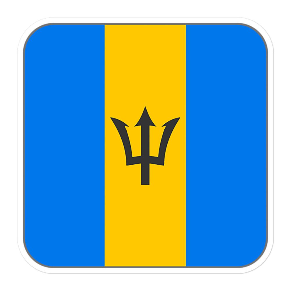 Barbados Flag Sticker