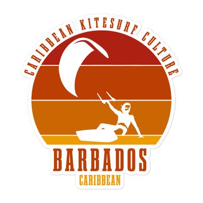 Barbados Kitesurfing Culture Red Sticker
