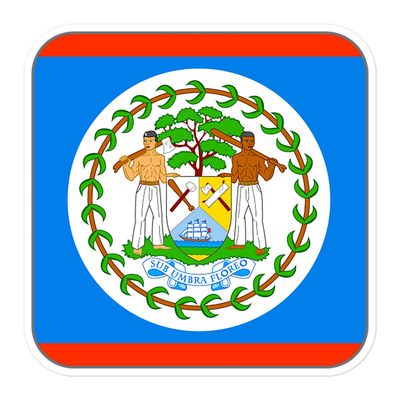 Belize Flag Sticker