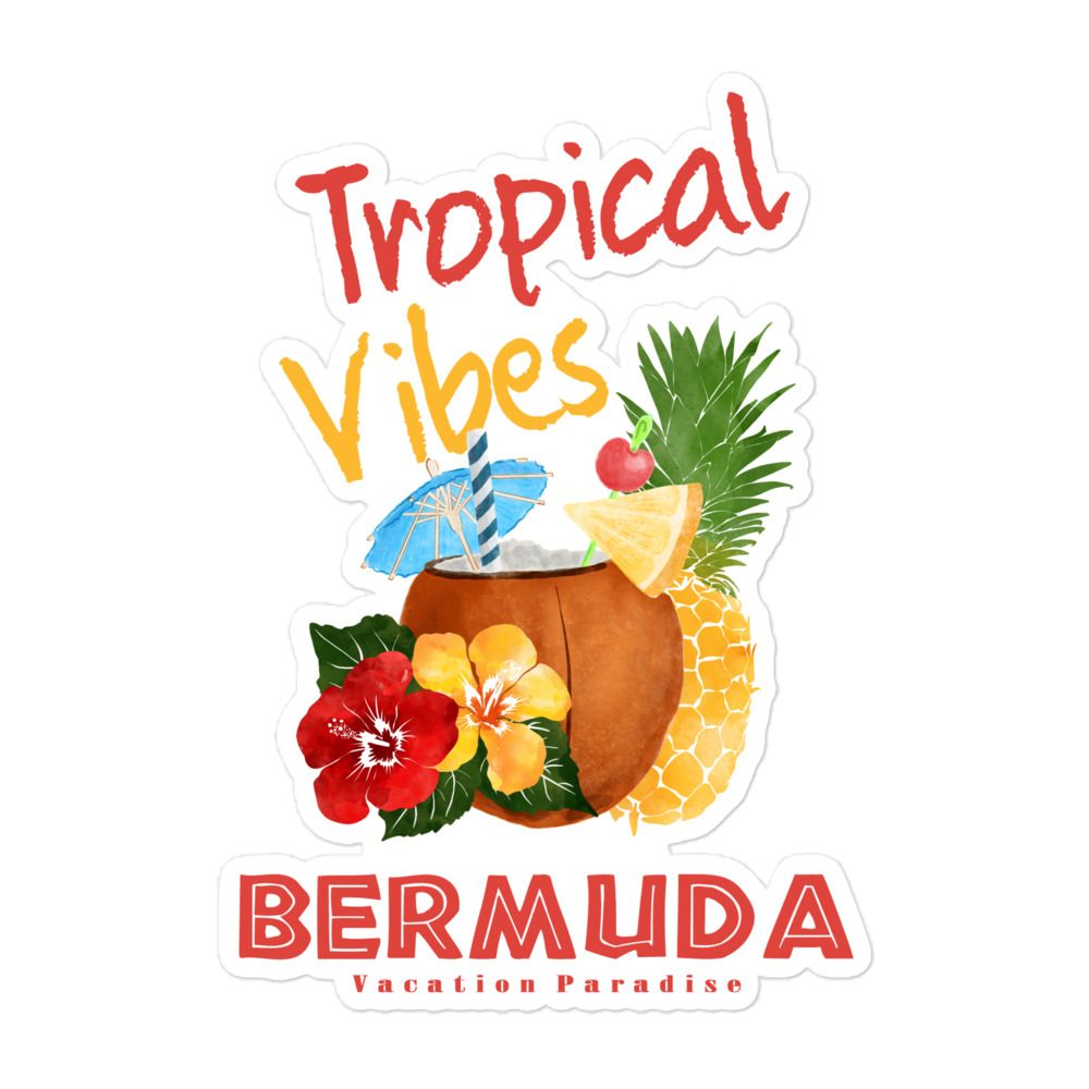 Bermuda Tropical Vibes Sticker