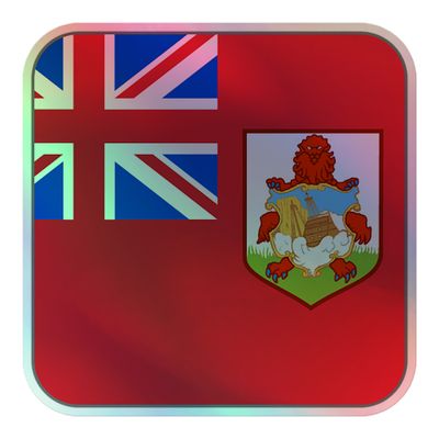 Bermuda Flag Holographic Sticker
