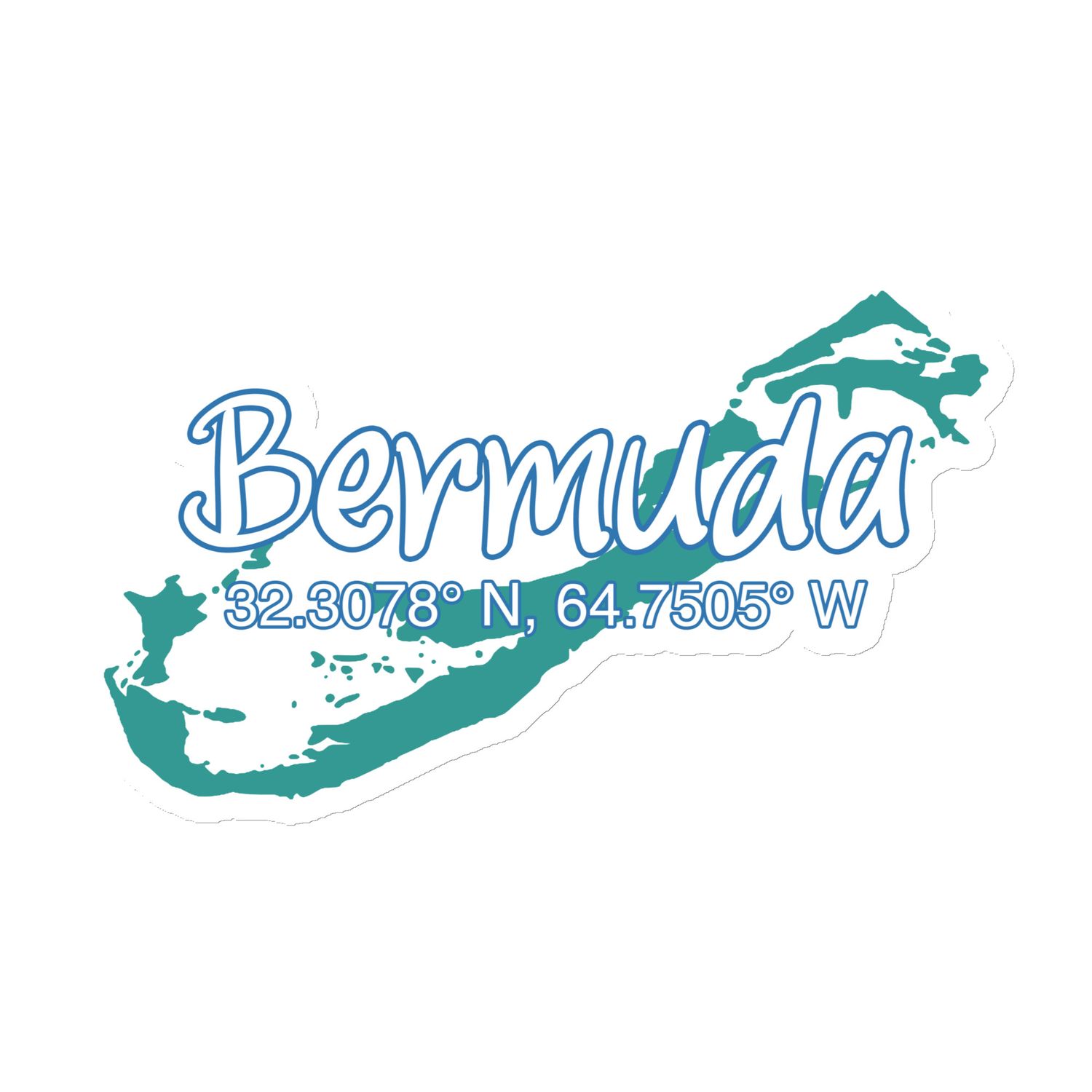 Bermuda Island Coordinates Magnet