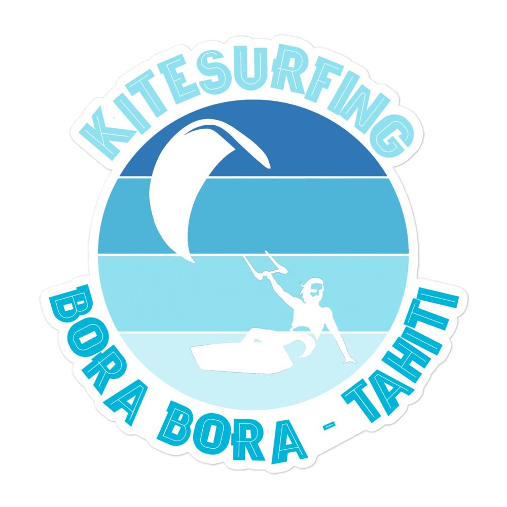 Bora Bora Kitesurfing Blue Sticker