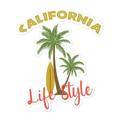 California Tropical Life Style Sticker