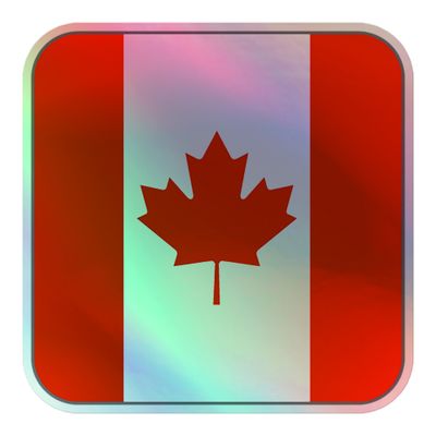 Canada Flag Holographic Sticker