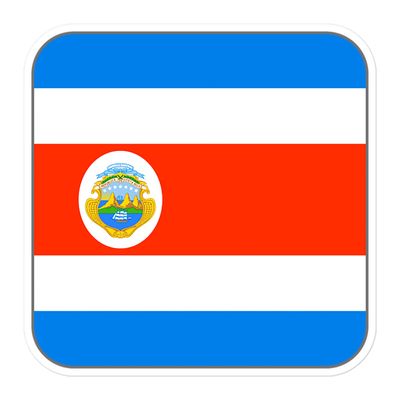 Costa Rica Flag Sticker