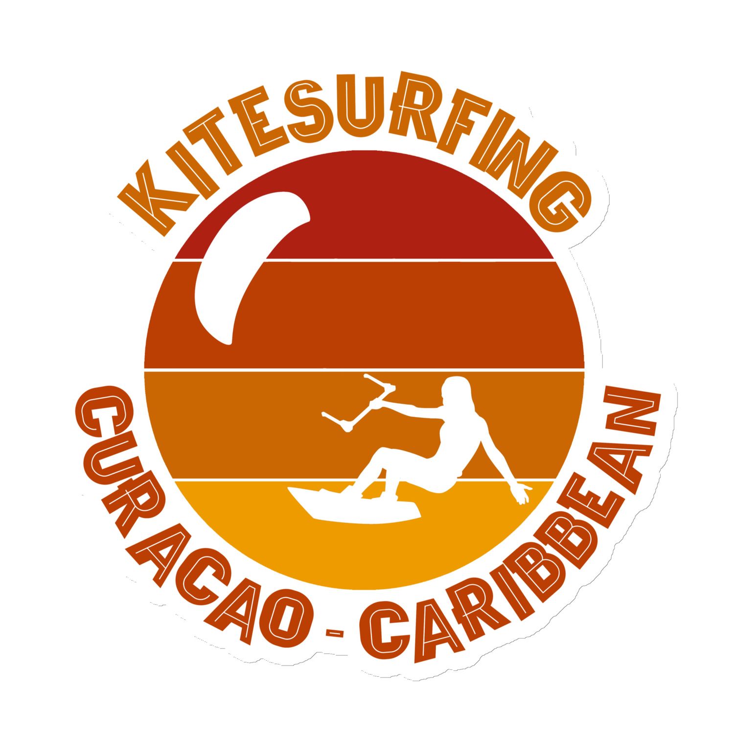Curaçao Kitesurfing Girl Red Magnet