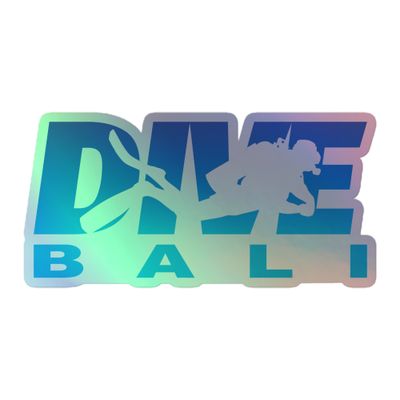 Dive Bali, Scuba Diving in Bali Holographic Sticker