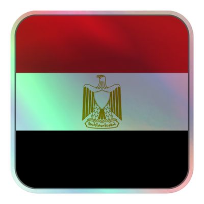 Egypt Flag Holographic Sticker