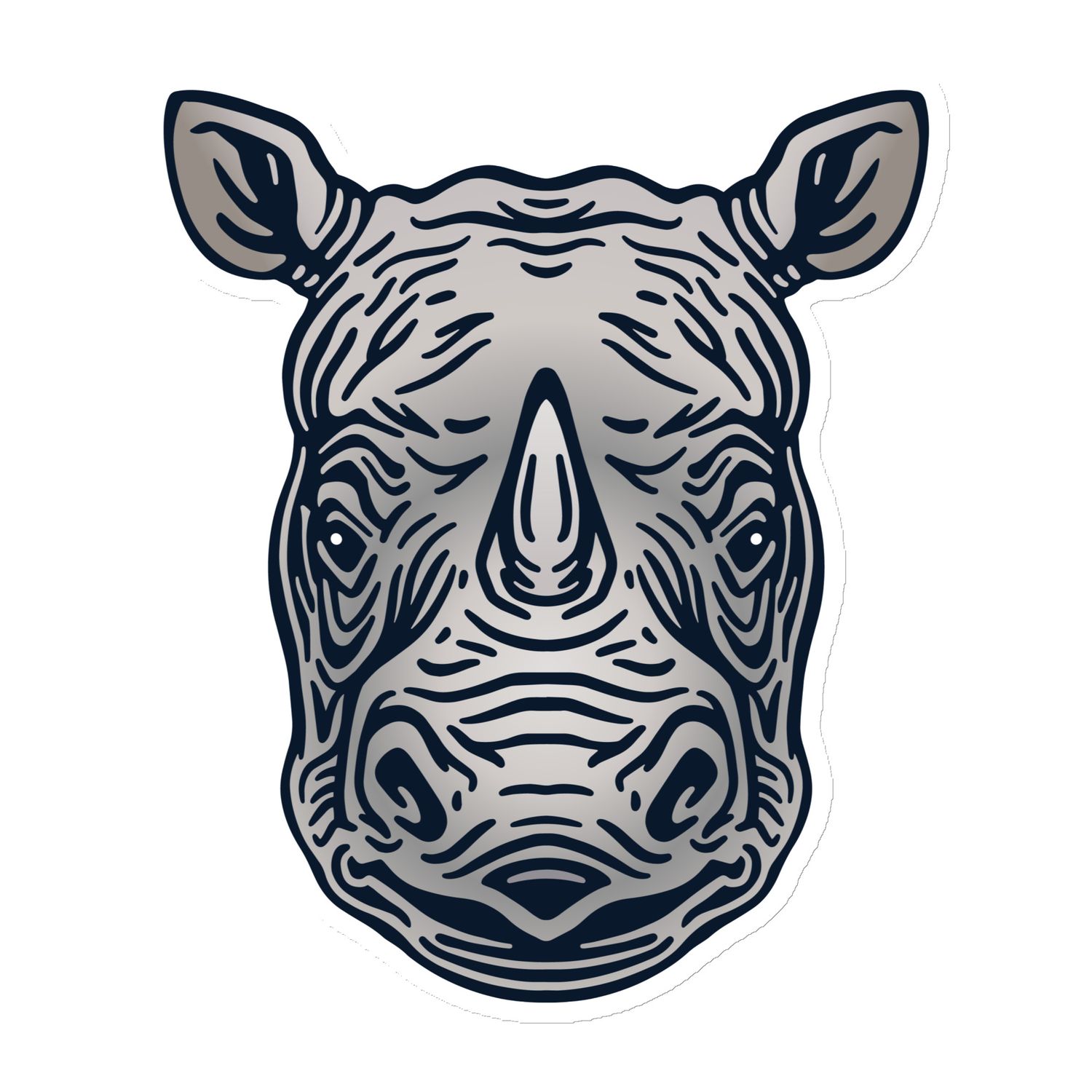 Endangered Javan Rhinoceros Portrait Magnet