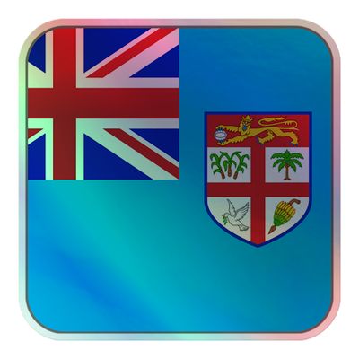 Fiji Flag Holographic Sticker