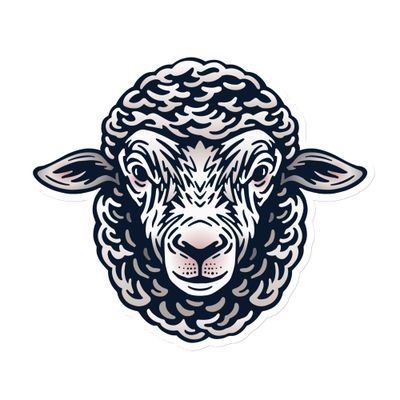 Farm Sheep Portrait Magnet