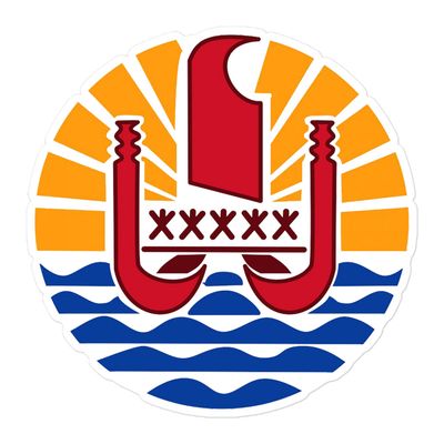 French Polynesia Coat of Arms Sticker
