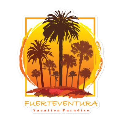 Fuerteventura Sunset Palms Sticker