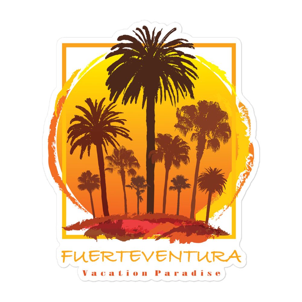 Fuerteventura Sunset Palms Sticker