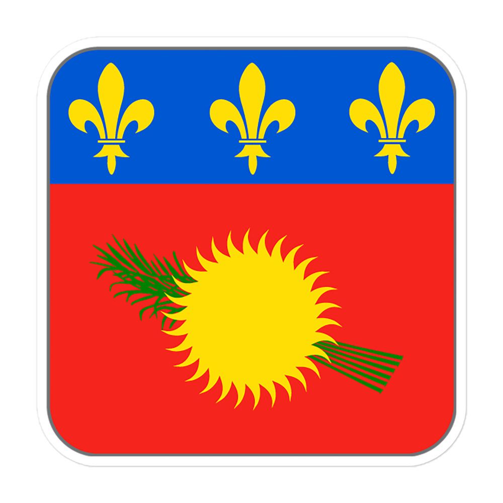 Guadeloupe Flag Sticker