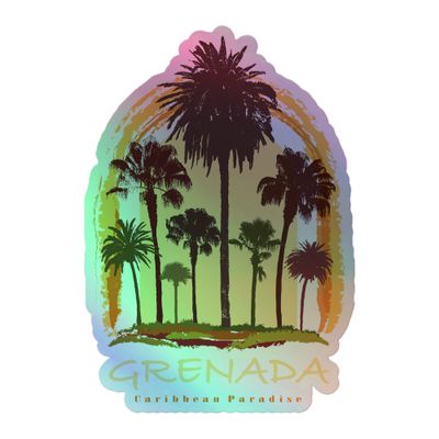 Grenada Paradise Travel Holographic Sticker