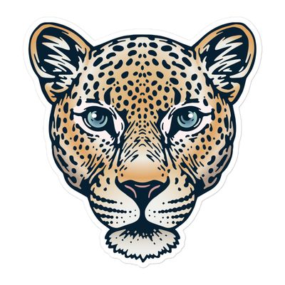 Indian Leopard Portrait Sticker