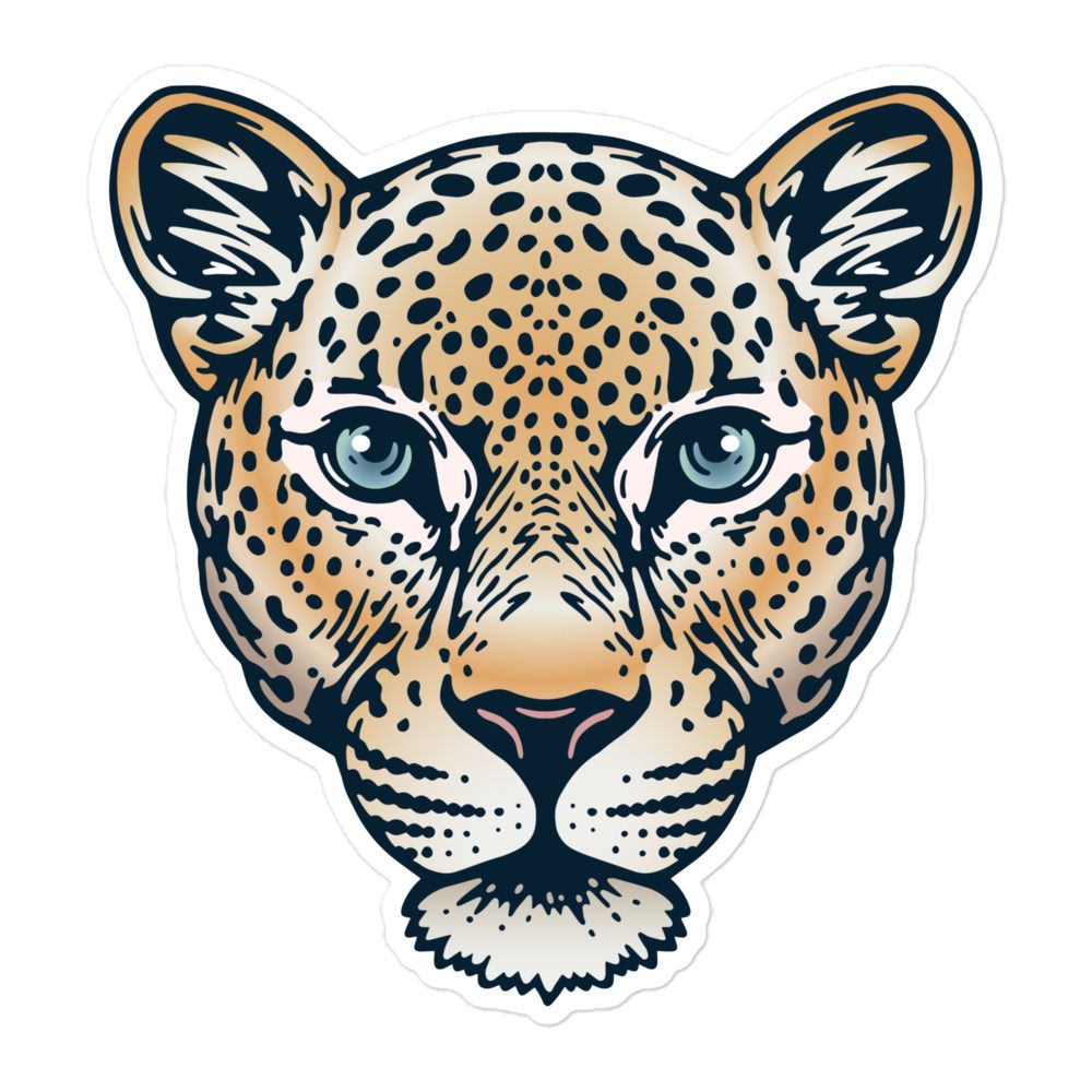 Indian Leopard Portrait Sticker