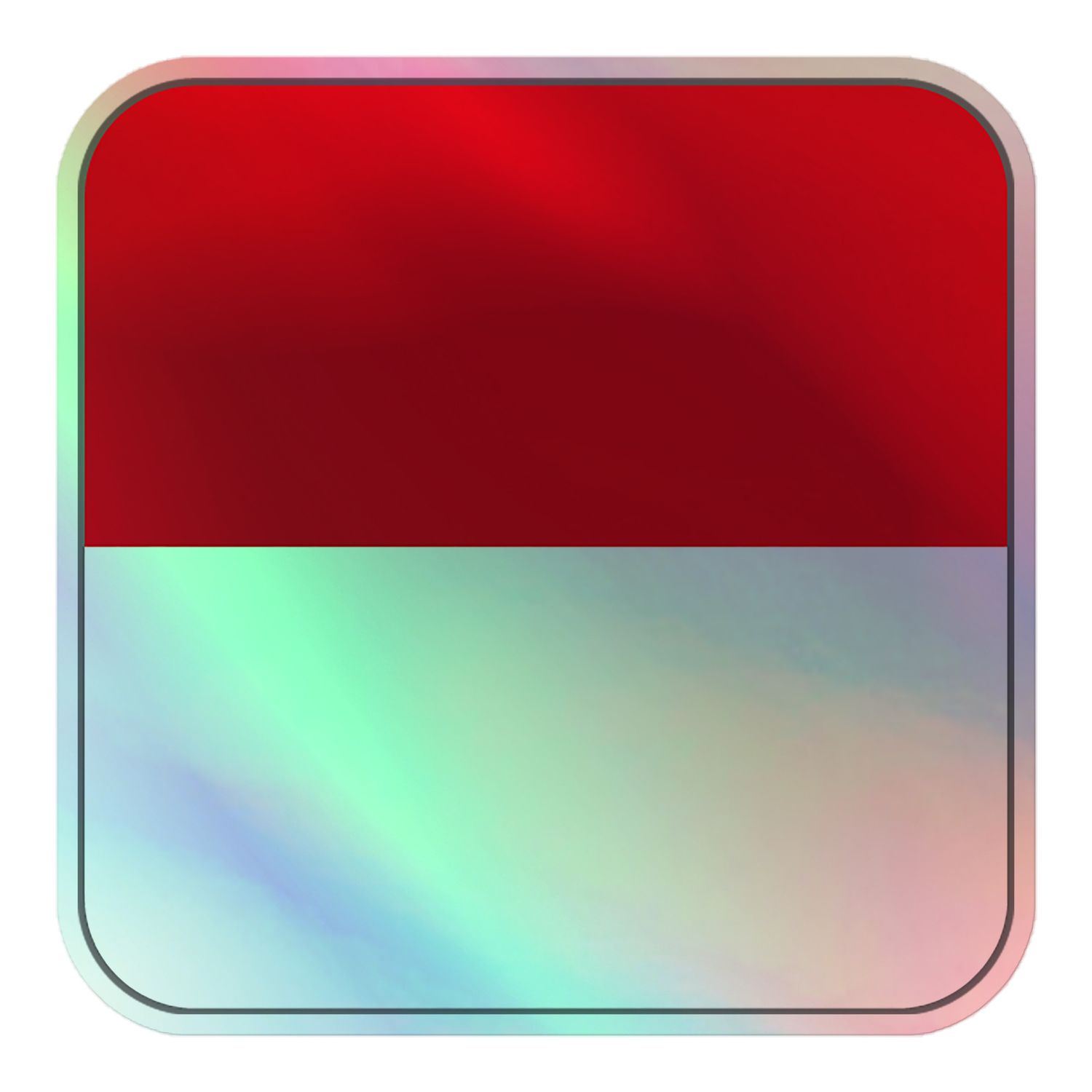 Indonesia Flag Holographic Sticker