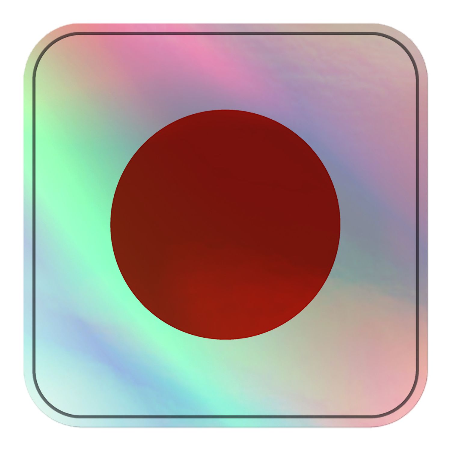 Japan Flag Holographic Sticker