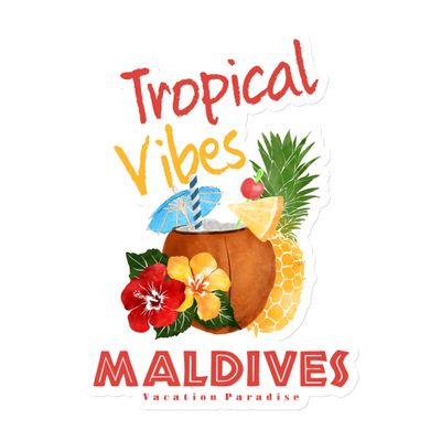 Maldives Tropical Vibes Magnet