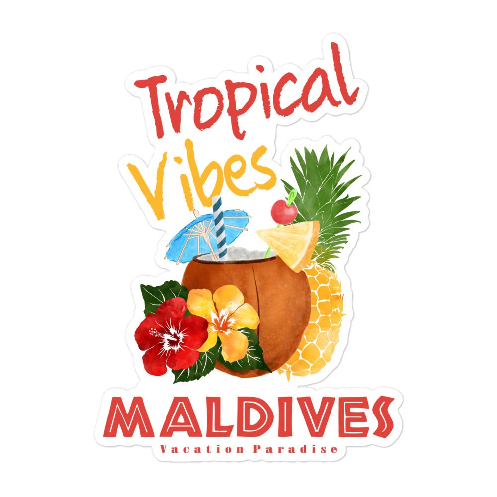 Maldives Tropical Vibes Sticker