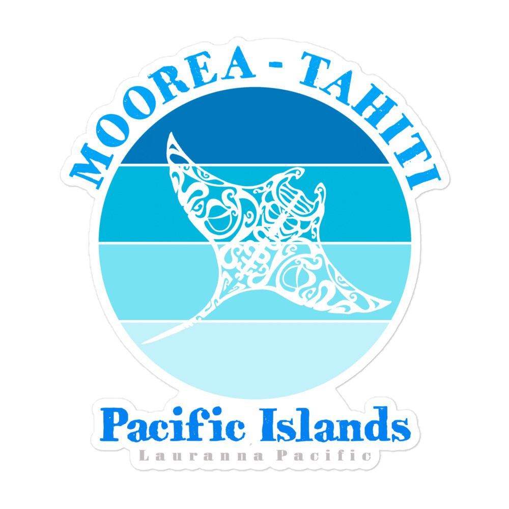 Manta Ray Moorea Tahiti Ocean Sticker