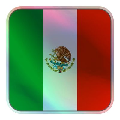 Mexico Flag Holographic Sticker