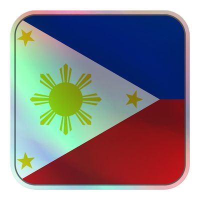 Philippines Flag Holographic Sticker