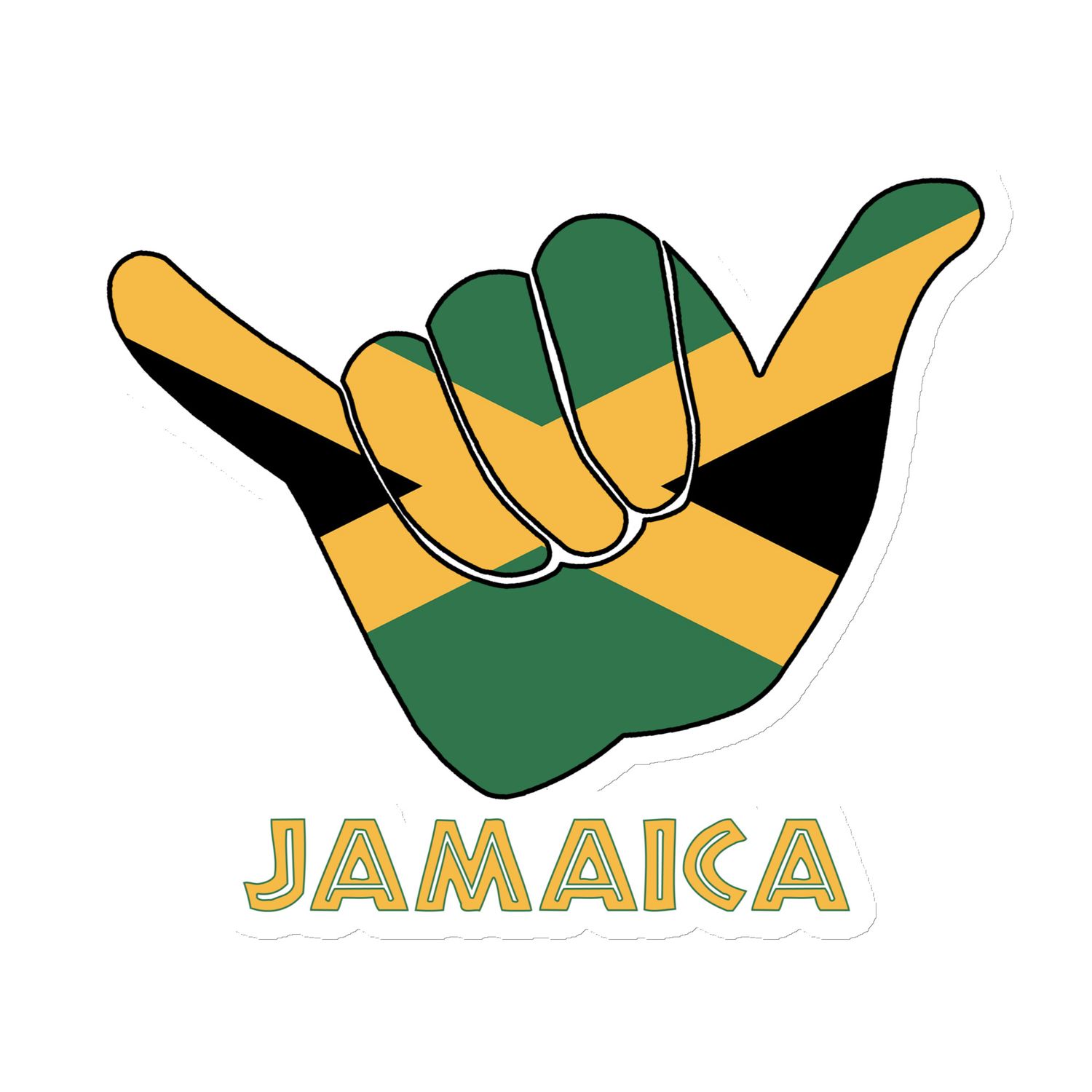 Jamaica Shaka Hang Loose Jamaican Flag Magnet