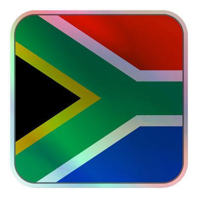 South Africa Flag Holographic Sticker