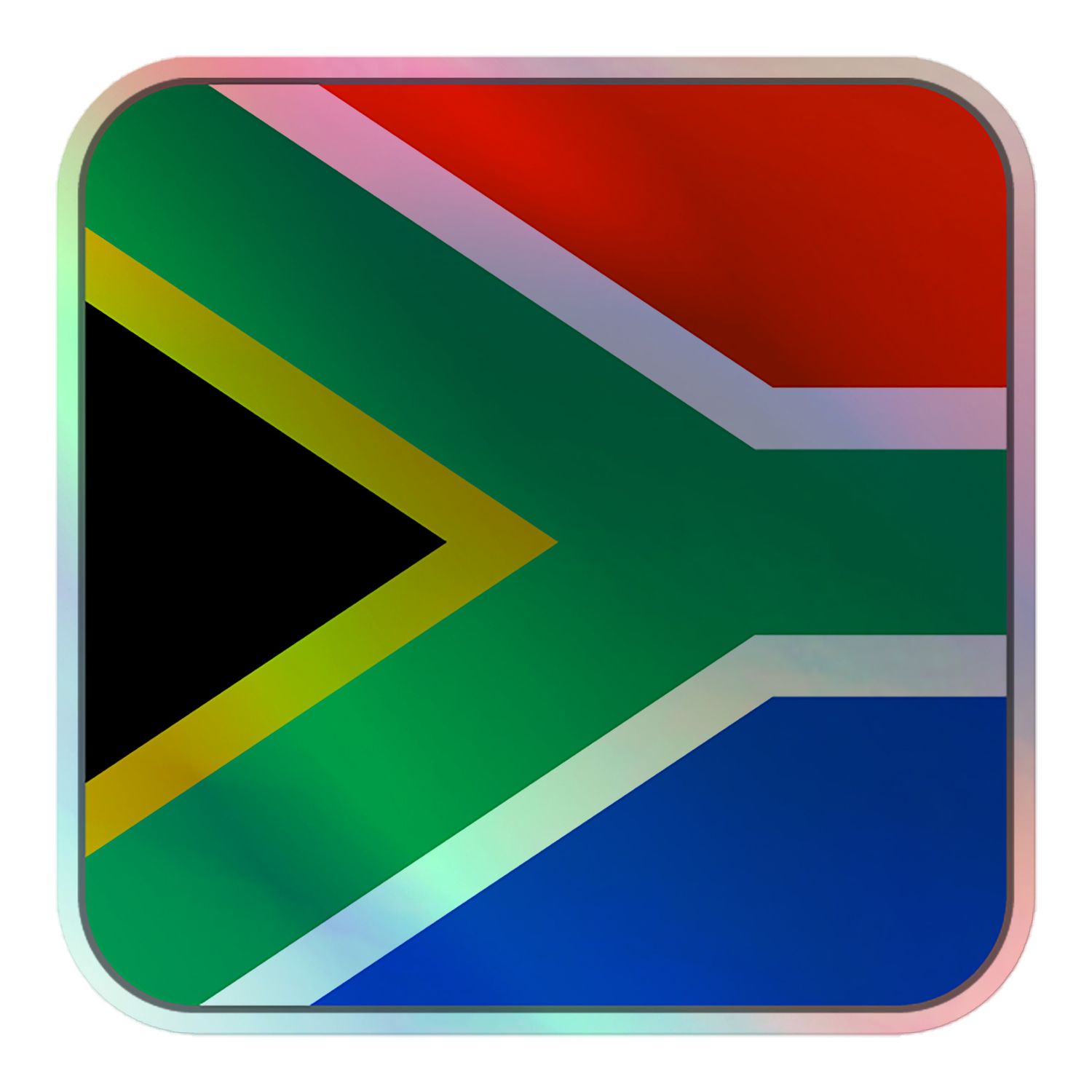 South Africa Flag Holographic Sticker