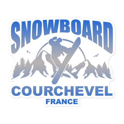 Snowboard Rider Courchevel France Sticker