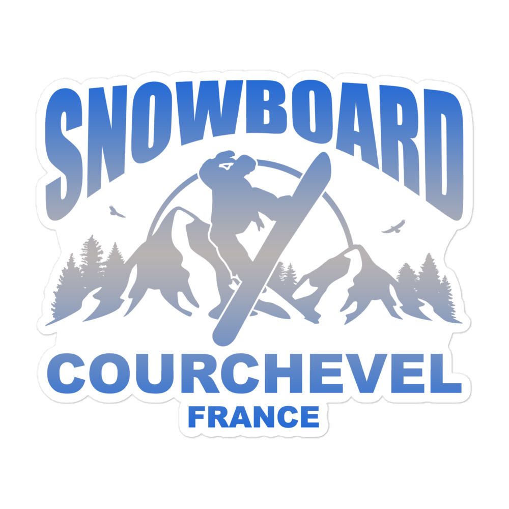 Snowboard Rider Courchevel France Sticker
