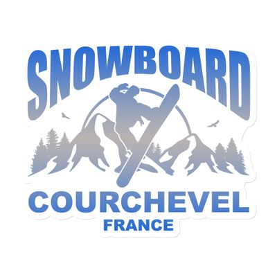 Snowboard Rider Courchevel France Magnet