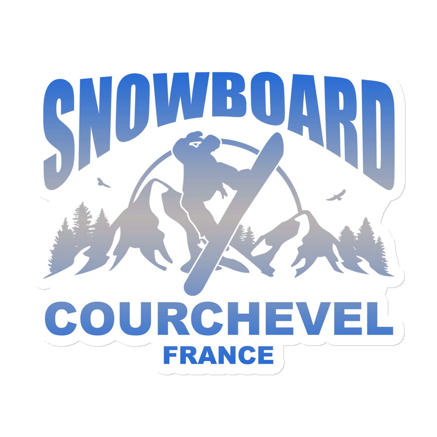 Snowboard Rider Courchevel France Magnet